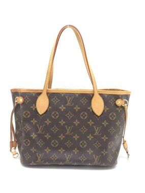 Louis Vuitton Neverfull PM Monogram Tote Bag Canvas Brown
